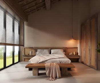 Wabi-sabi Style Guest Room-ID:923348909