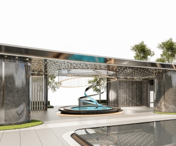 Modern Facade Element-ID:135970192