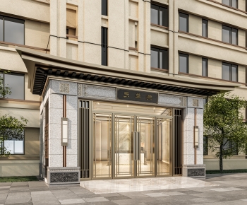 New Chinese Style Facade Element-ID:116549977