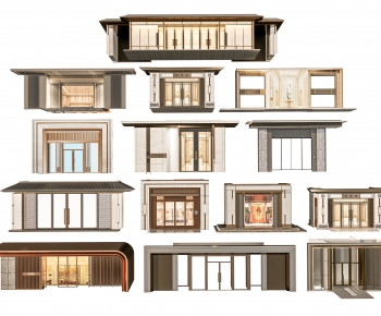 Modern Facade Element-ID:780428897