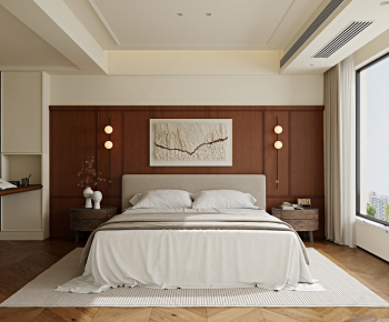 Wabi-sabi Style Bedroom-ID:971478949