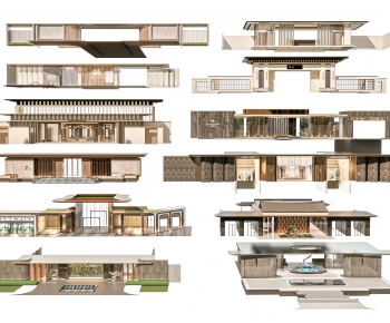 Modern Facade Element-ID:738599372