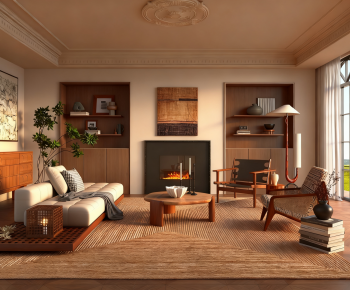 Modern A Living Room-ID:395854006