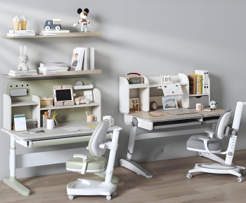 Modern Computer Desk And Chair-ID:628587011