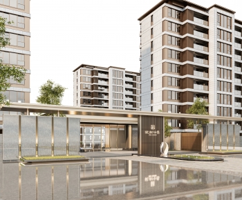 Modern Facade Element-ID:643671048