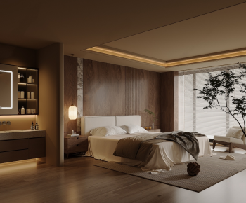 Wabi-sabi Style Bedroom-ID:486641888