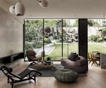 Wabi-sabi Style A Living Room-ID:602843056