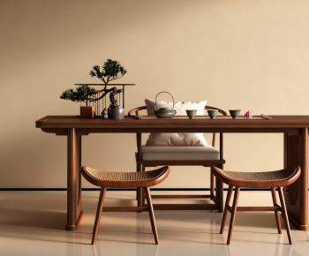 New Chinese Style Tea Tables And Chairs-ID:641936062