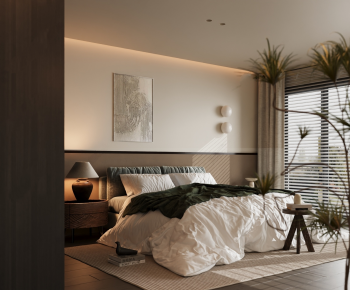 Wabi-sabi Style Bedroom-ID:447267066