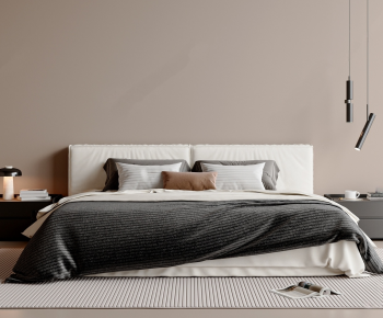 Modern Double Bed-ID:777065047