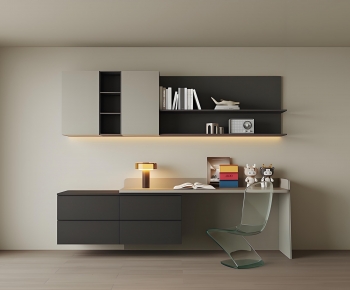 Modern Computer Desk And Chair-ID:344157933