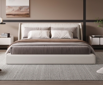 Modern Double Bed-ID:672755966