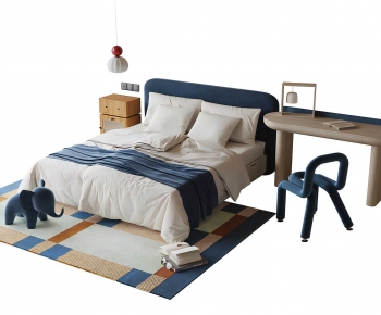 Modern Double Bed-ID:181436064