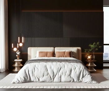 Modern Double Bed-ID:188491114