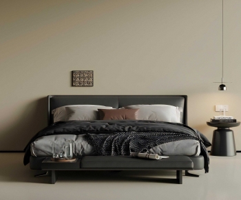 Modern Double Bed-ID:669493914