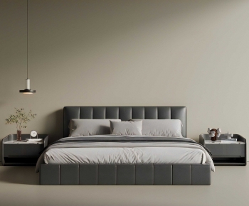 Modern Double Bed-ID:389715918
