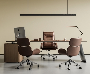 Modern Office Desk And Chair-ID:205424079