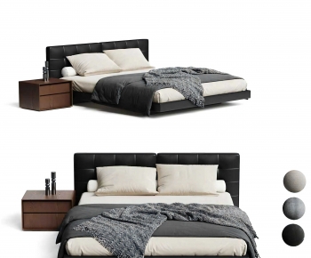 Modern Double Bed-ID:372878076
