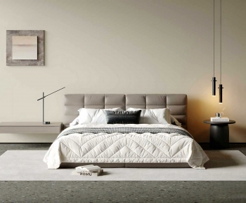 Modern Double Bed-ID:381217968