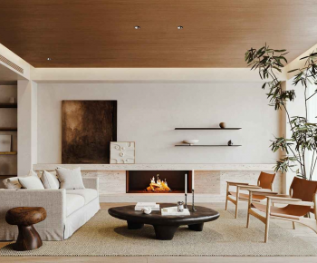 Wabi-sabi Style A Living Room-ID:802282098