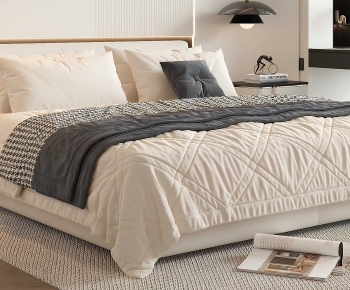 Modern Double Bed-ID:849332098