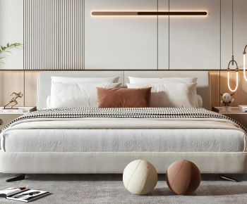 Modern Double Bed-ID:692620048