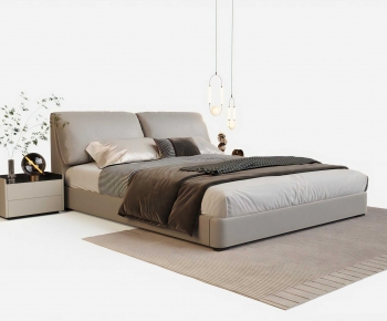 Modern Double Bed-ID:965837965