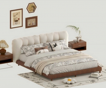Modern Double Bed-ID:338309053