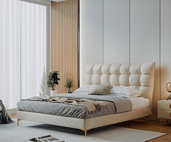 Modern Double Bed-ID:831527955