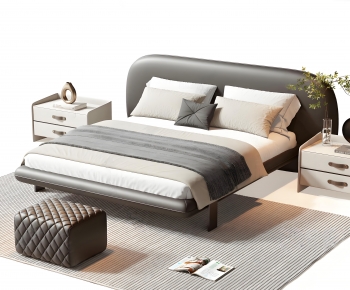 Modern Double Bed-ID:385289221