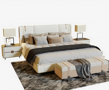 Modern Double Bed-ID:108818057