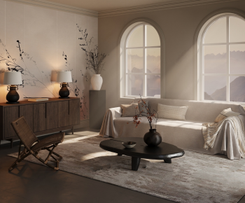 Wabi-sabi Style A Living Room-ID:204461103