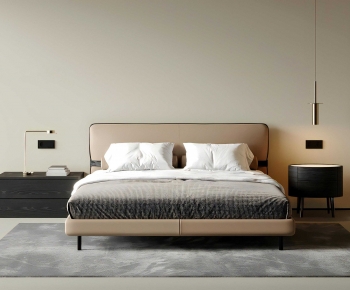 Modern Double Bed-ID:594259024