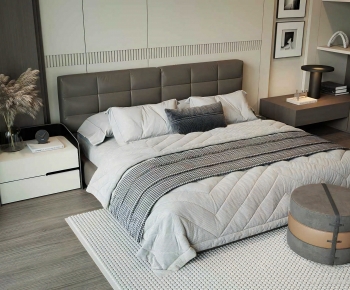 Modern Double Bed-ID:782167912