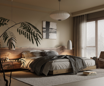 Wabi-sabi Style Bedroom-ID:594743011