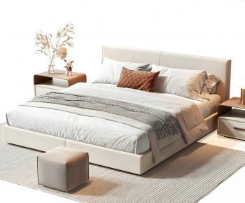 Modern Double Bed-ID:431108008