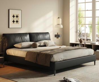 Modern Double Bed-ID:374669085