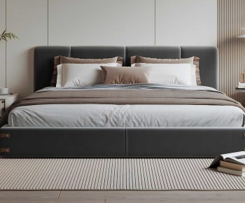 Modern Double Bed-ID:795298102