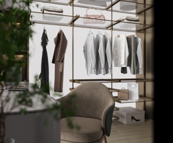Modern Clothes Storage Area-ID:945663938