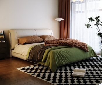 Modern Double Bed-ID:575073005