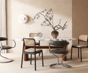 Wabi-sabi Style Dining Table And Chairs-ID:245558026