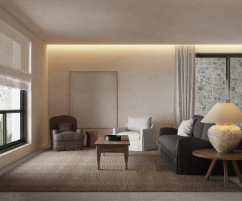 Wabi-sabi Style A Living Room-ID:968430064