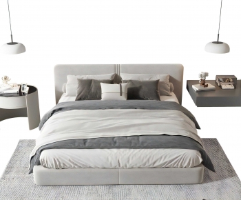 Modern Double Bed-ID:999496947