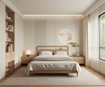 New Chinese Style Bedroom-ID:742360122
