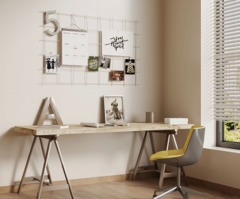 Modern Computer Desk And Chair-ID:533205999