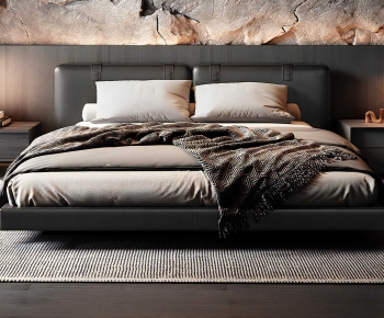 Modern Double Bed-ID:783762937