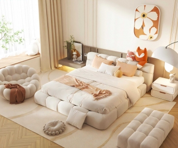 Modern Double Bed-ID:304167994