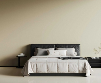 Modern Double Bed-ID:621259274