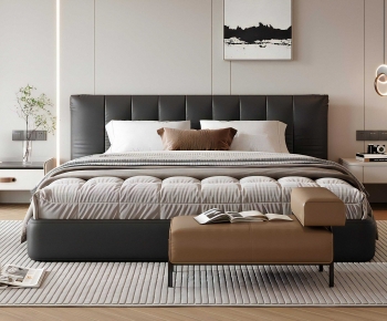 Modern Double Bed-ID:513715037
