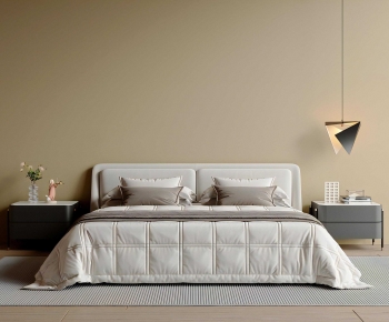 Modern Double Bed-ID:227104901